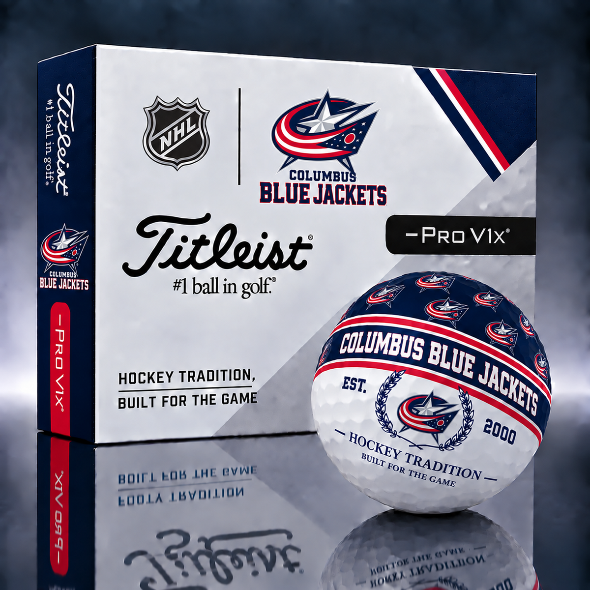 Titleist X Premium NHL x CBJ PERSONALIZED GOLF BALL LIMITED EDITION V5