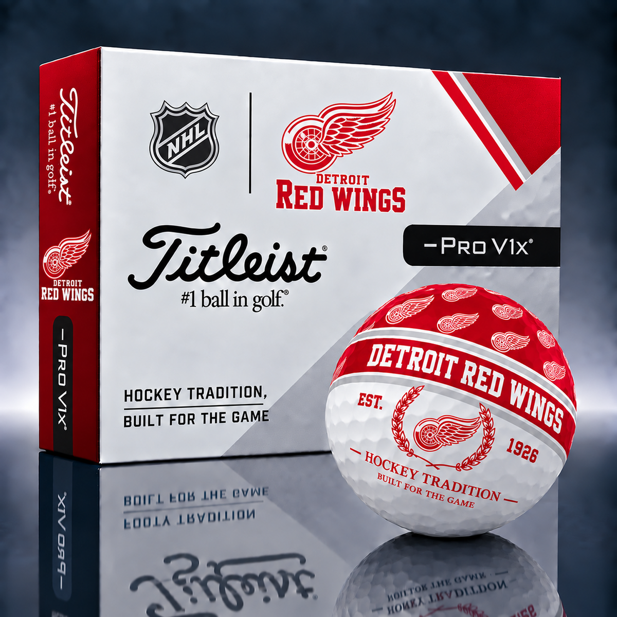Titleist X Premium NHL x DET PERSONALIZED GOLF BALL LIMITED EDITION V5