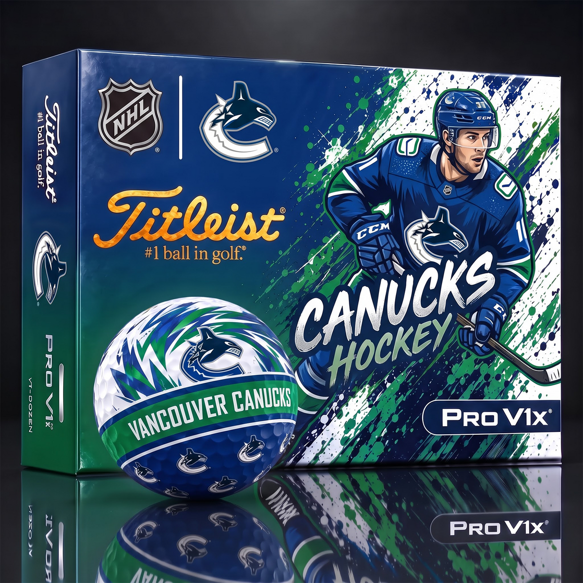 VAN X Custom NHL Dynamic Paint Splatter Golf Balls