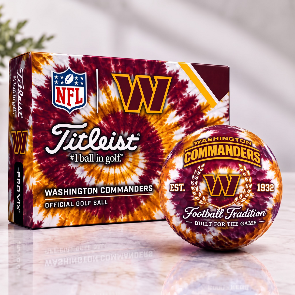 WAS X Tradition Tie Dye Golf Ball