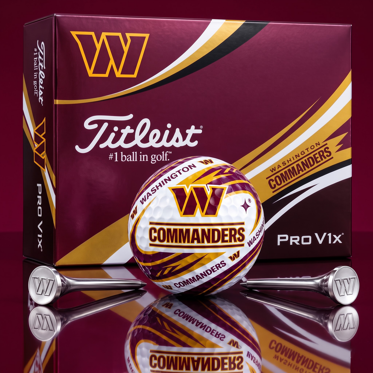 WAS x 1-of-1 NFLTitleist Pro V1x Golf Balls Set