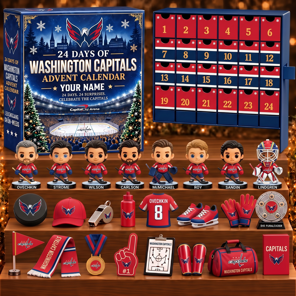 WAS x NHL Game Day Premium Personalized 24 Days Of Advent Calendar