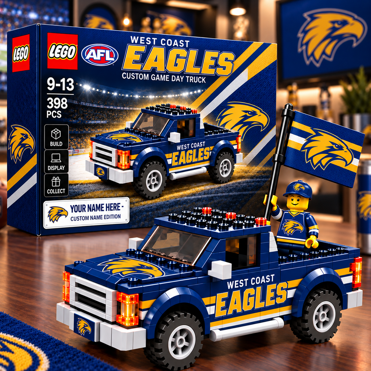 WCE x AFL Building Blocks Truck Toy Set V2