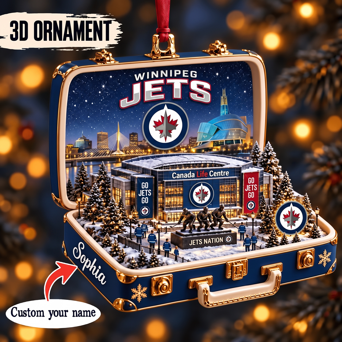 WPG x NHL Christmas KICKOFF Premium Personalized Acrylic Oranment