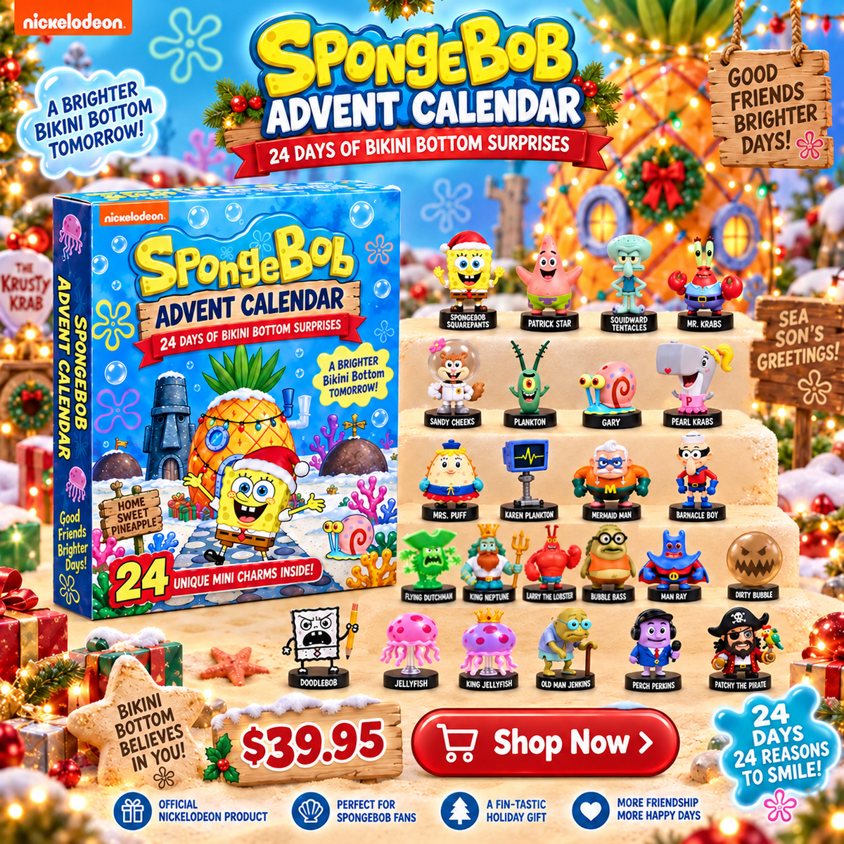 24 Days Of SpongeBob Advent Calendar Blink Box