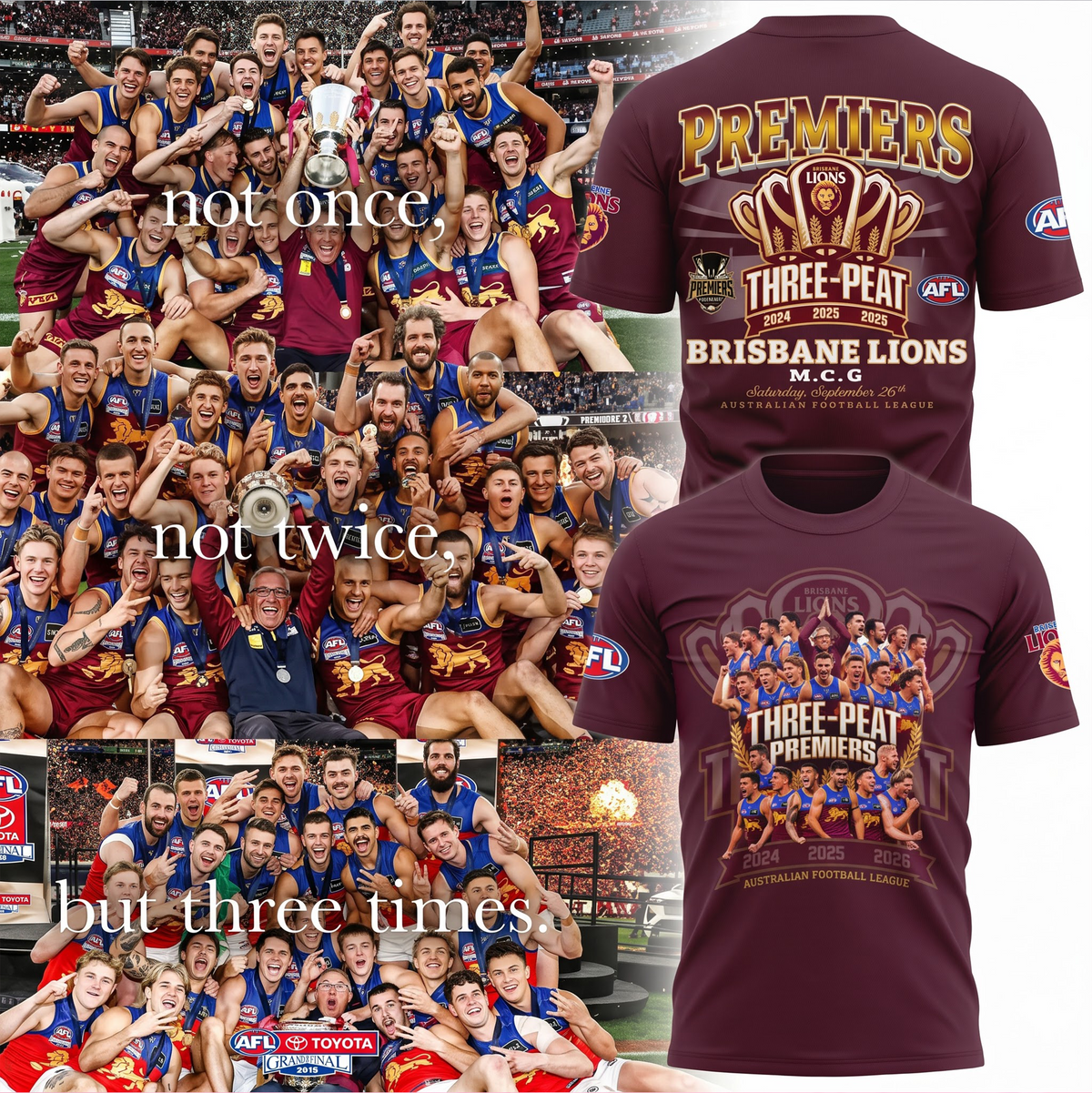 PREMIUM AFL X BL THANK FOR MEMORIES CHAMPIONSHIPÂ TSHIRT V9 LIMITED EDITION NDT VHM 2026