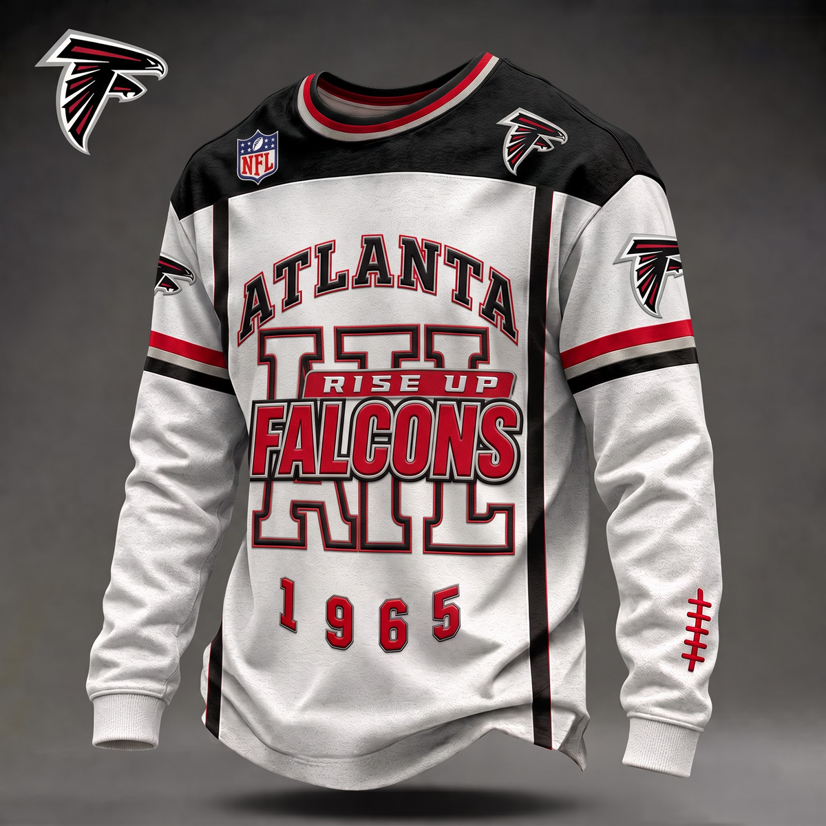 AF x Custom 1-of-1 Personalized NFL Team Vintage Distressed Long Sleeve Shirt