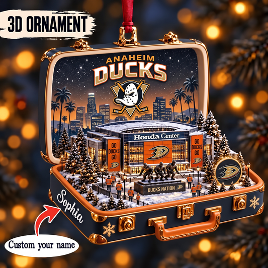 ANA x NHL Christmas KICKOFF Premium Personalized Acrylic Oranment