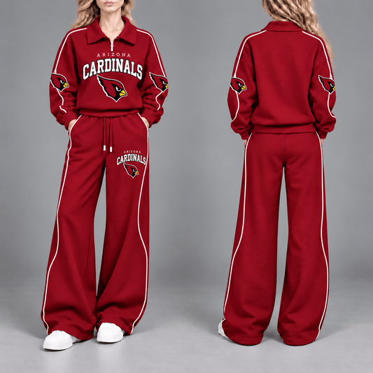 ARI Premium NFL Team Pride Contrast Piping Quarter-Zip + Pants