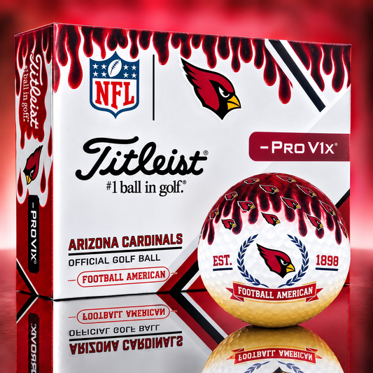 ARI X 1-of-1 Custom NFL Drip Style Golf Balls Gift For Golfer