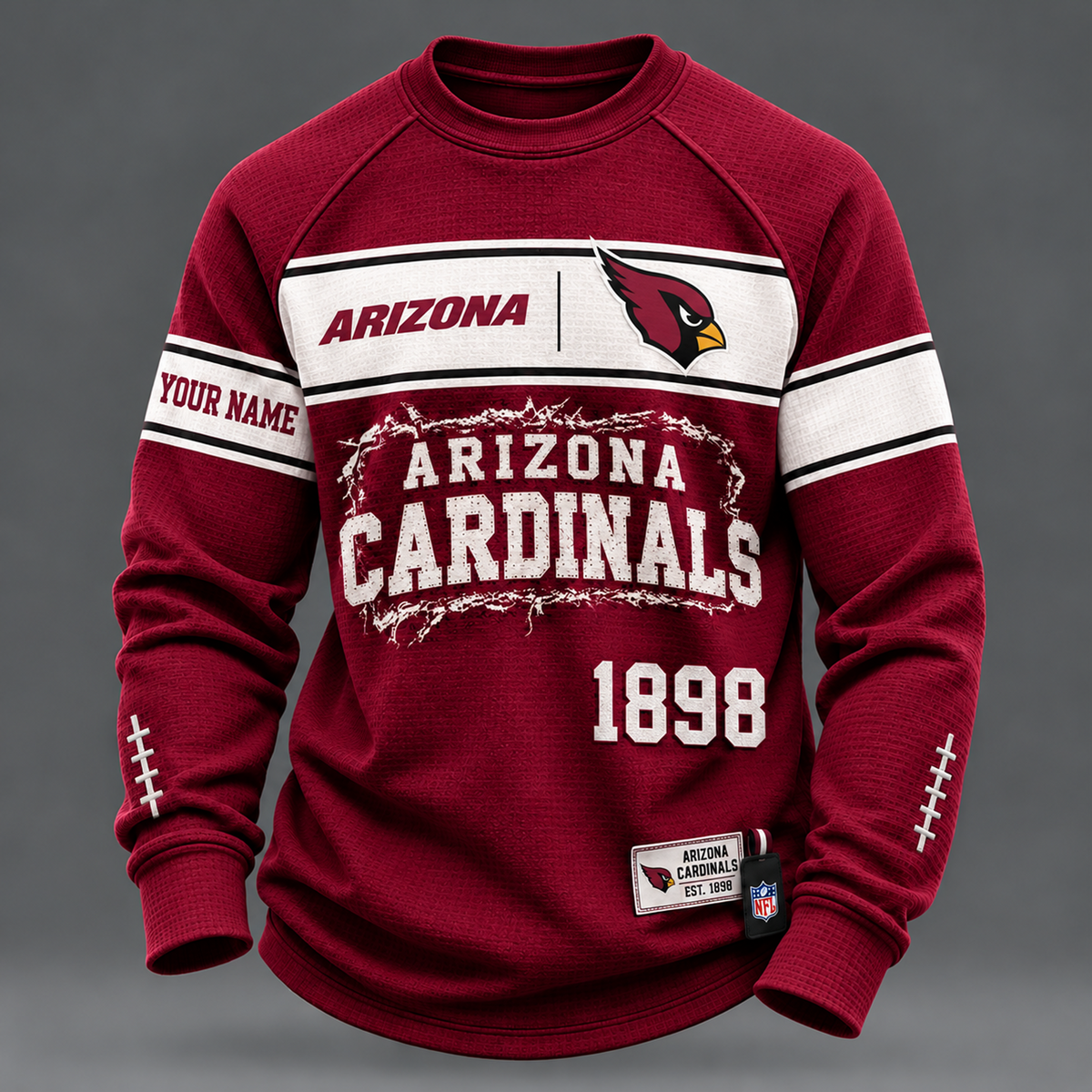 ARI x 1-of-1 Custom NFL Personalized Distressed Long Sleeve Shirt