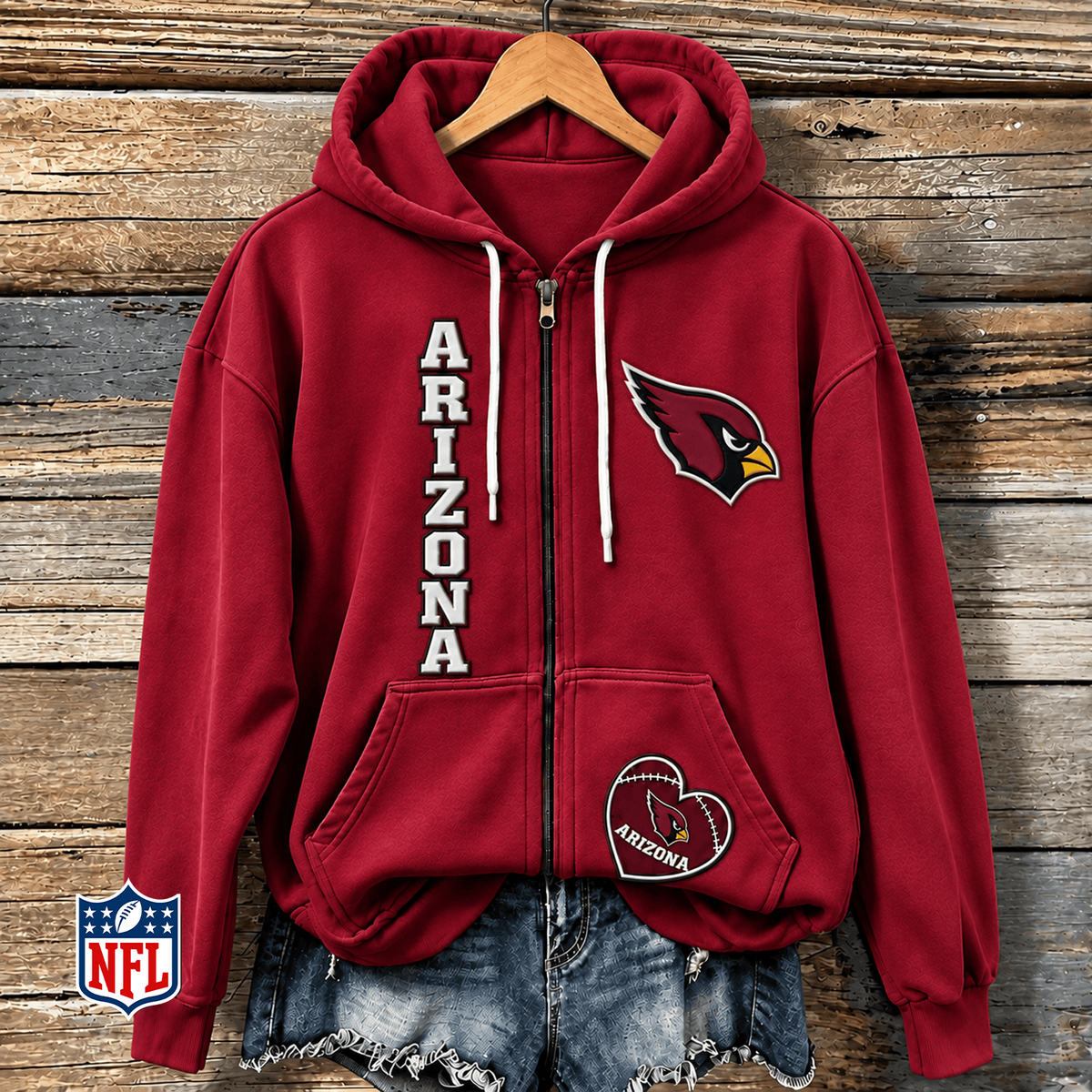 ARI x NFL Full-Zip Fleece Hoodie