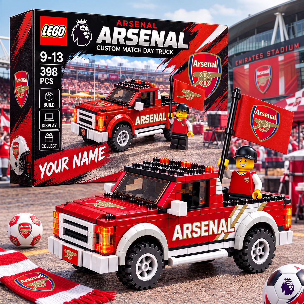 ARS X EPL 1-OF-1 IN-HOUSE CRAFTED  CUSTOM GAME DAY TRUCK BRICK SET