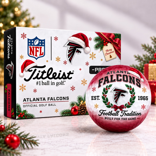 ATL X Custom NFL Team Christmas Titleist Pro V1x Golf Balls Set