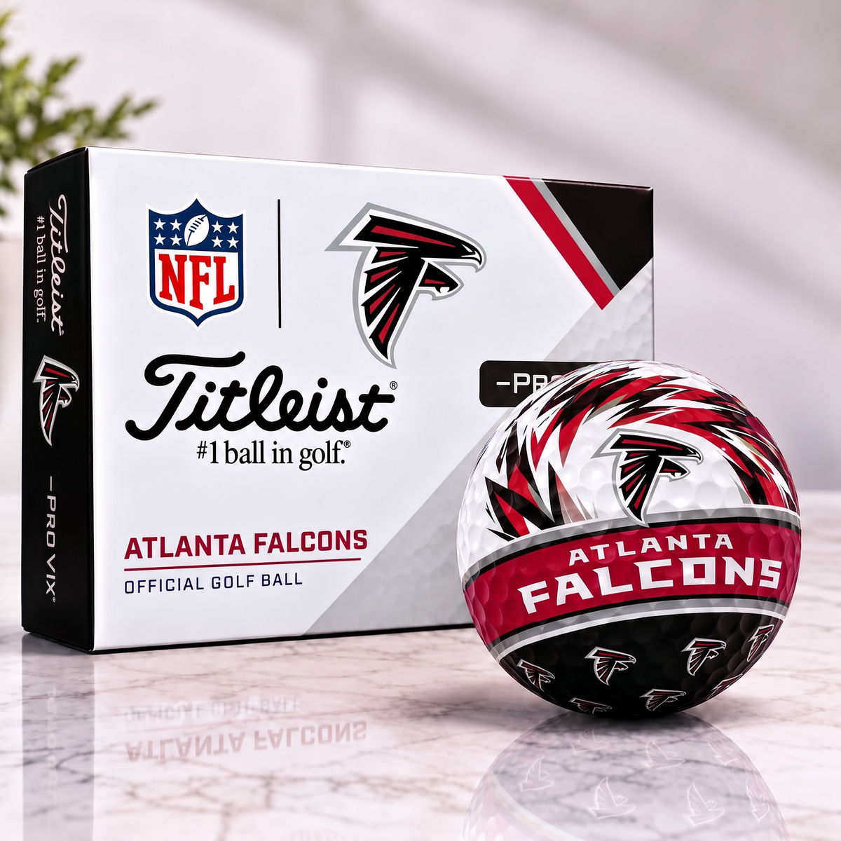 ATL X NFL 1-OF-1 IN-HOUSE CRAFTED TITLEIST PRO V1X NFL GOLF BALLS