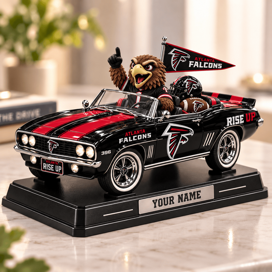 ATL X NFL Car Acrylic Block Plaque Custom Any Name Gift For Fan