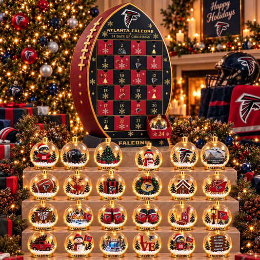 ATL X NFL Football Advent Calendar Snow Globe Acrylic Set