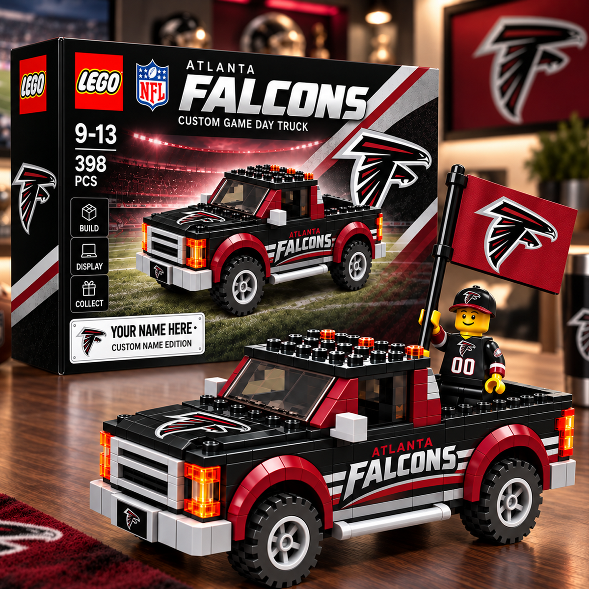ATL x NFL Building Blocks Truck Toy Set V2