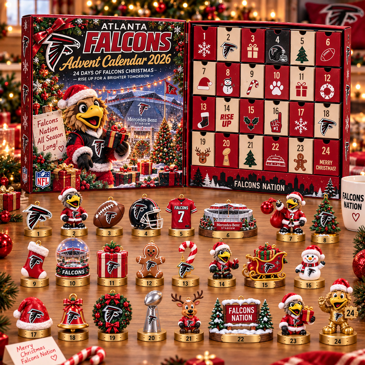 ATL x NFL Christmas Advent Calendar 2026 â€“ 24 Days of NFL Mascot & Holiday Collectibles