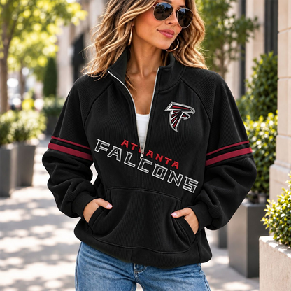 ATL x NFL Corduroy half-zip sweatshirt