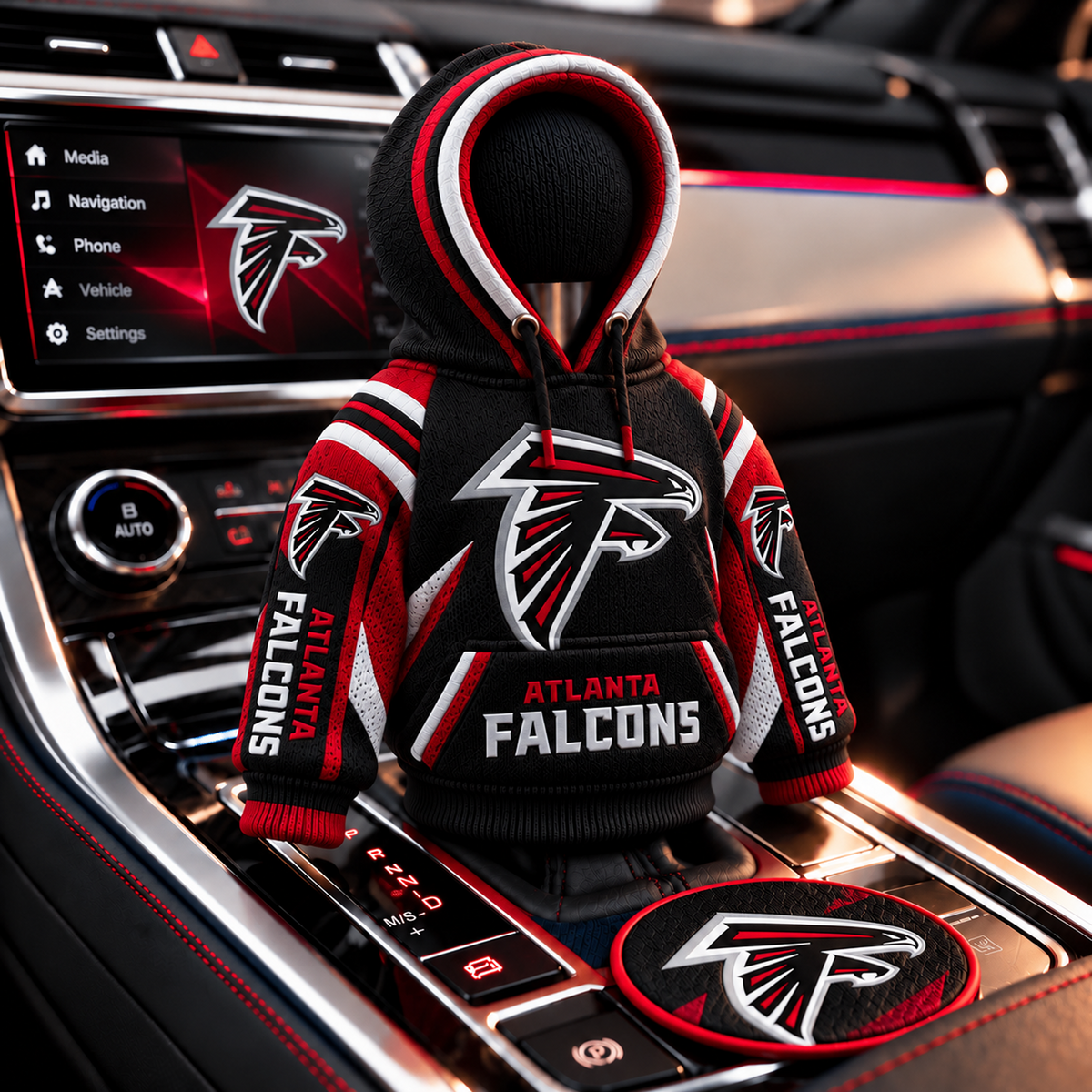 ATL x NFL Personalized Name Shift Knob Hoodie