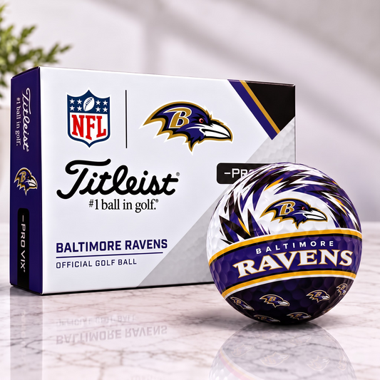 BAL X NFL 1-OF-1 IN-HOUSE CRAFTED TITLEIST PRO V1X NFL GOLF BALLS