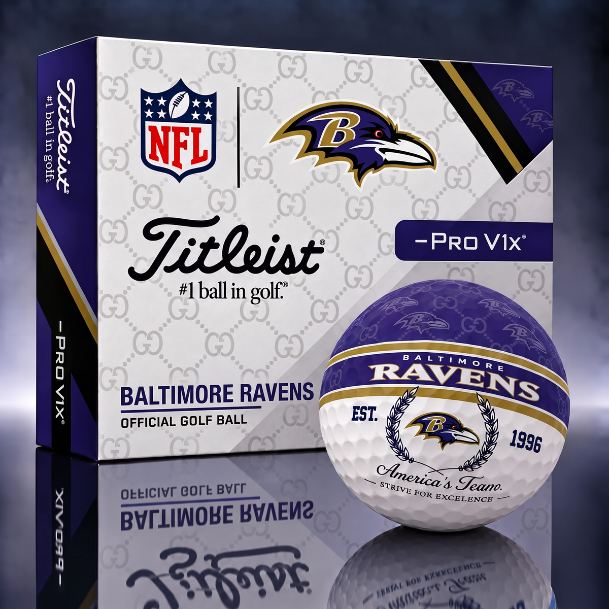 BAL X NFL Custom GC x Titleist Pro V1 Golf Balls Set