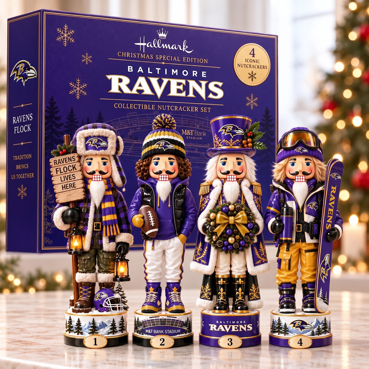 BAL X Premium NFL Christmas Nutcracker Collector Set