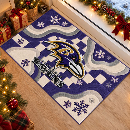 BAL x NFL Christmas Doormat