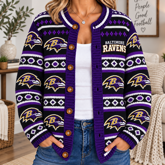 BAL x NFL Women's Cardigan Sweater
