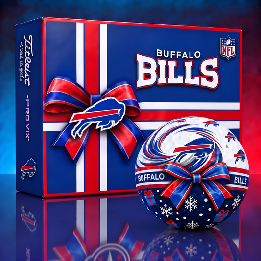 BB x 1-of-1 Custom NFL Holiday Golf Balls Gift Set For Golfer