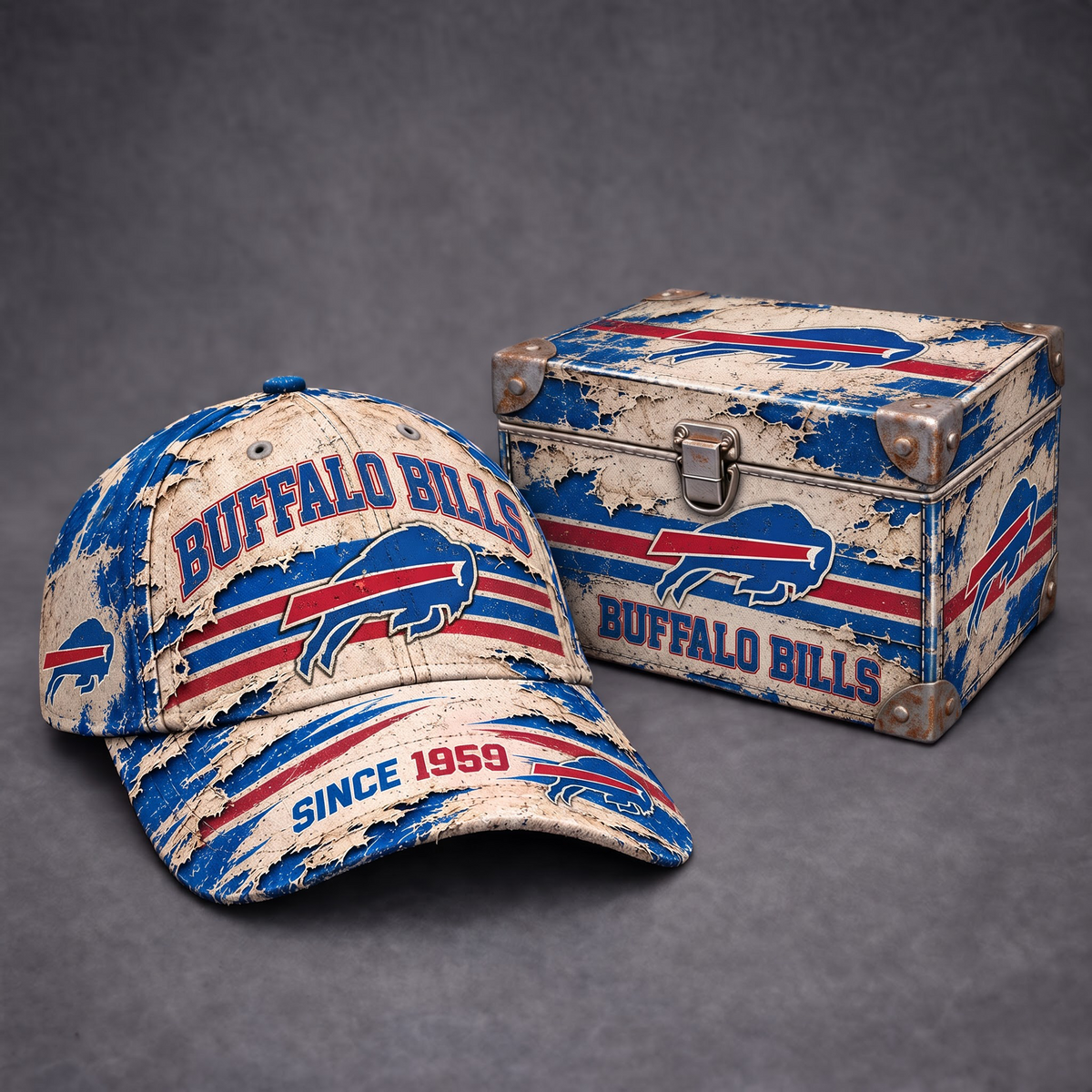 BB x 1-of-1 NFL Distressed Baseball Cap And Gift Box Set