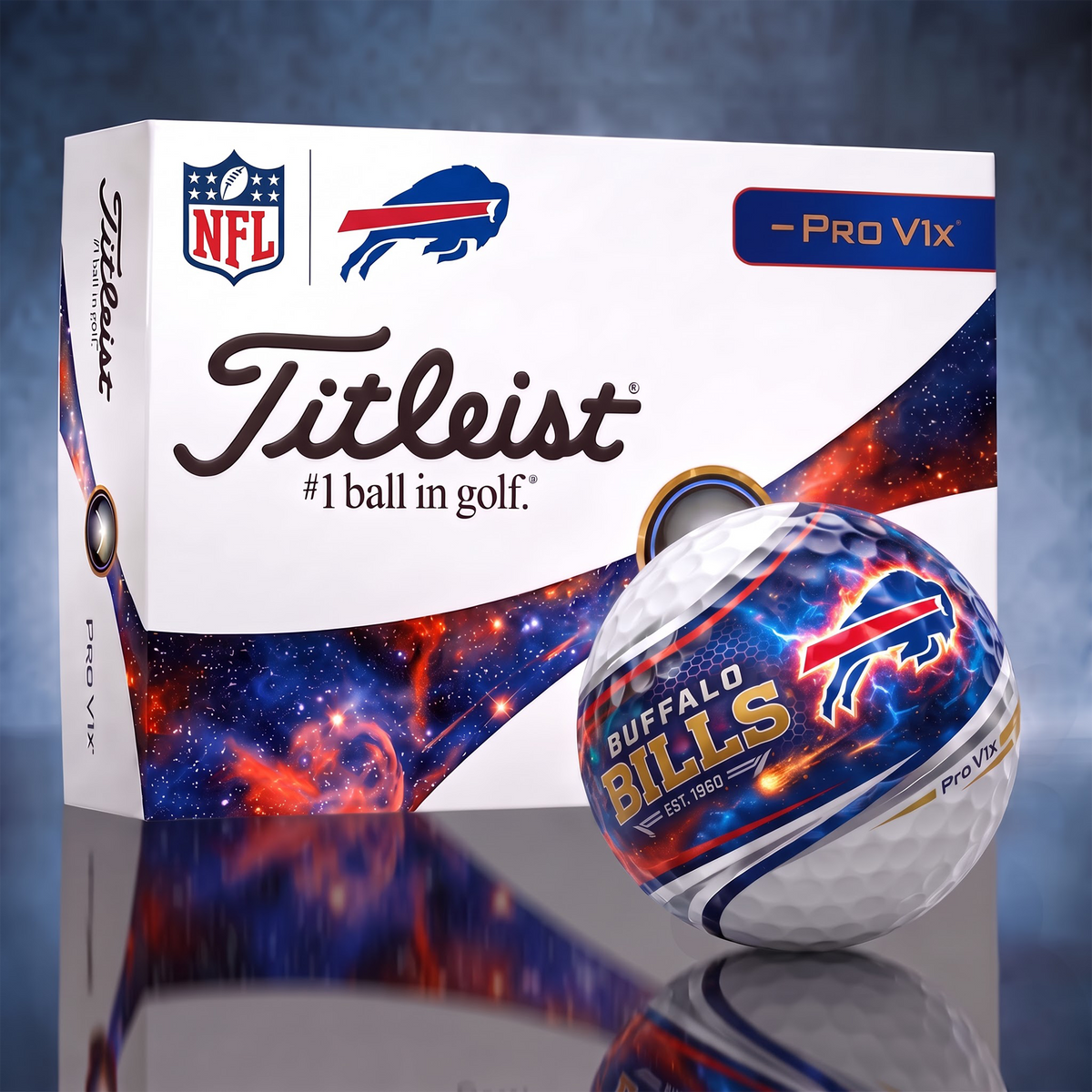 BB x Custom 1-of-1 NFL Team Galaxy Titleist Golf Balls Set