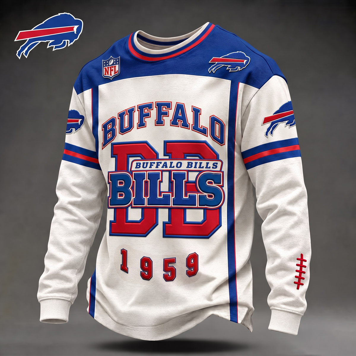 BB x Custom 1-of-1 Personalized NFL Team Vintage Distressed Long Sleeve Shirt