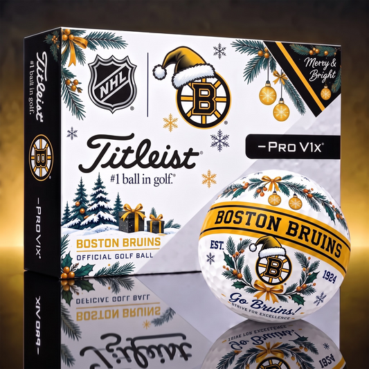 BOS X 1-OF-1 NHL TITLEIST CHRISTMAS  GOLF BALLS
