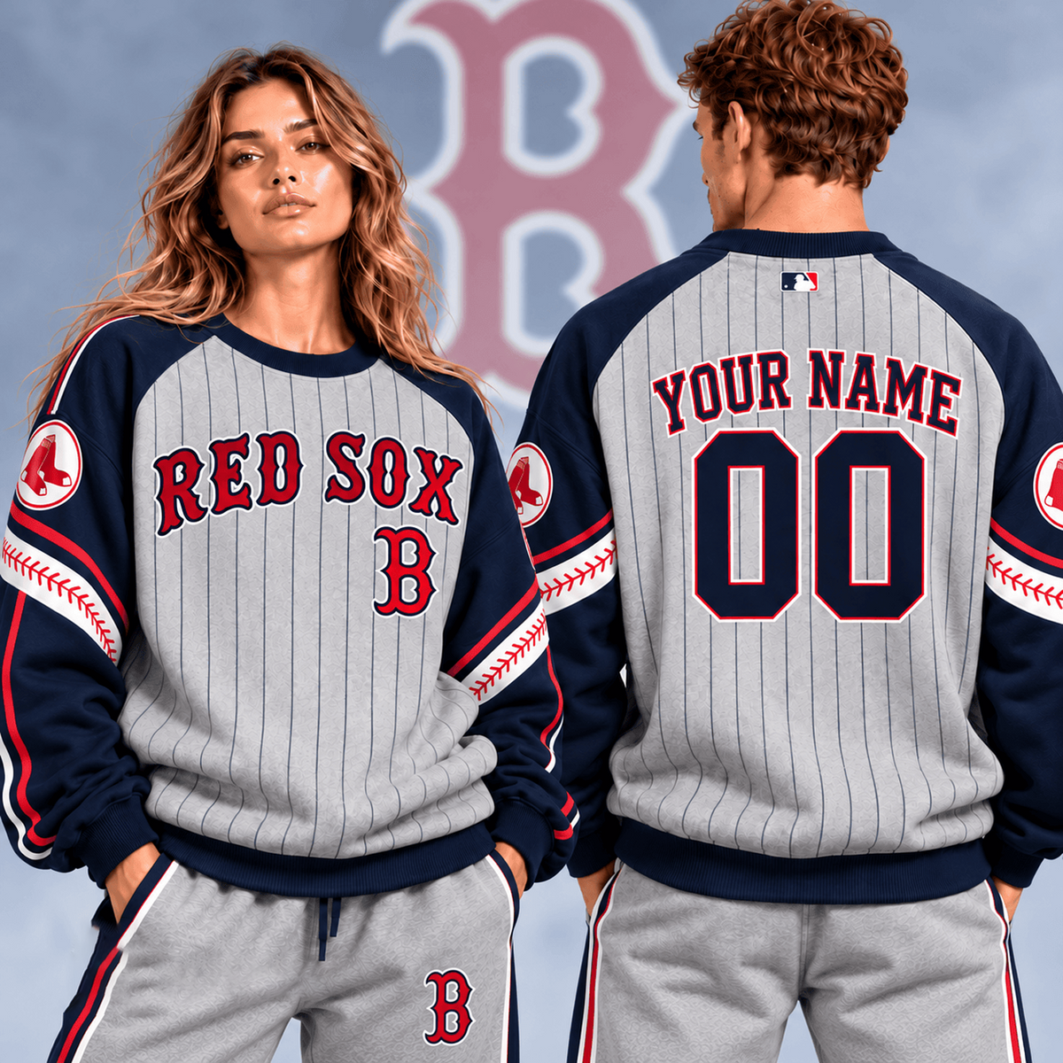 BOS x MLB Personalized Name Sweatshirt