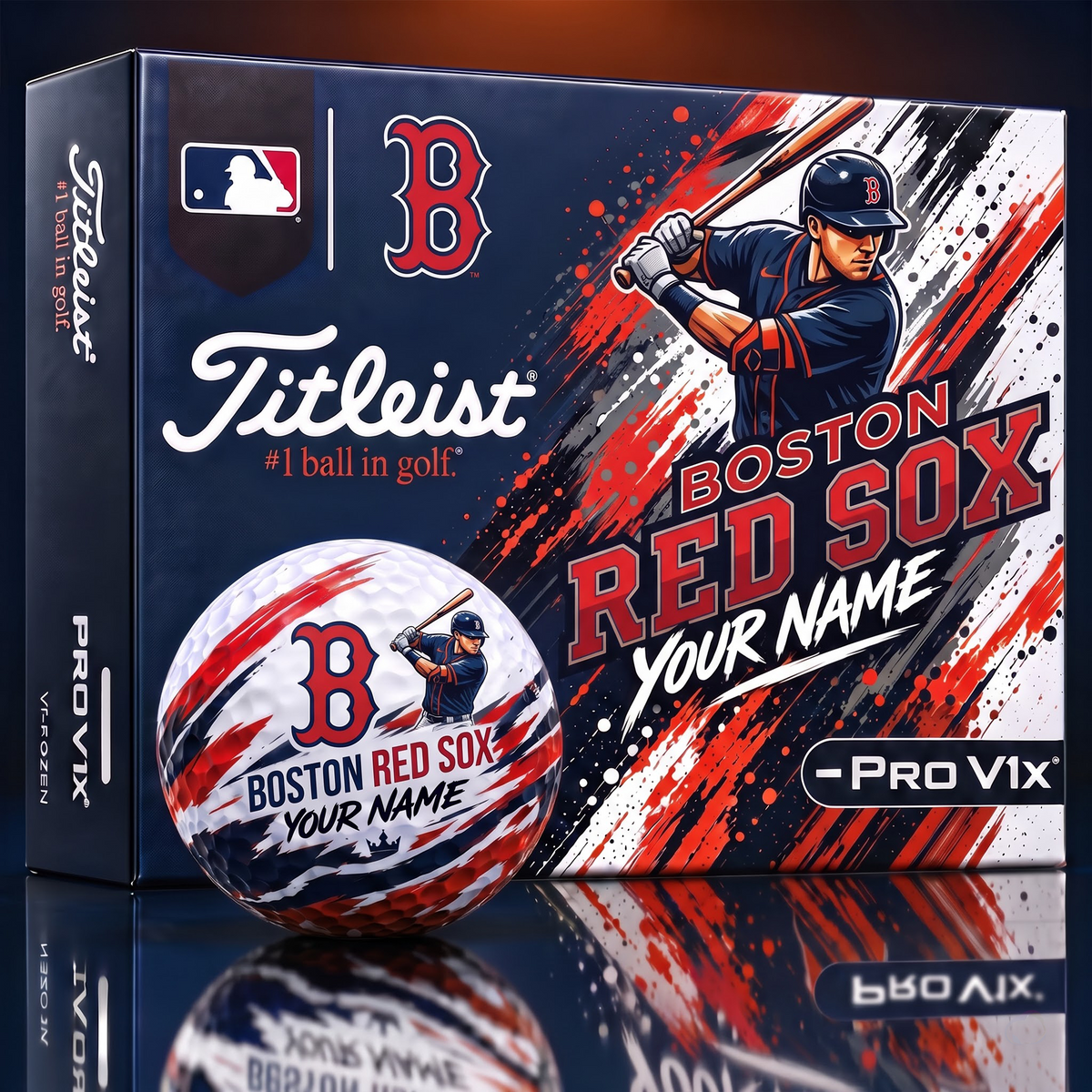 BRS x Personalized MLB Titleist Pro V1x MLB Golf Balls