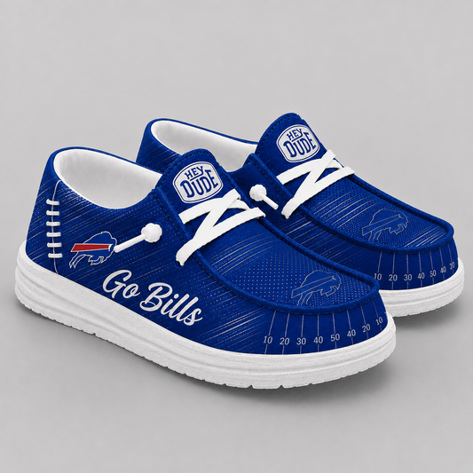 BUF Premium NFL Football Field Fan Loafer Shoes