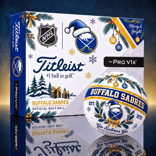 BUF X 1-OF-1 NHL TITLEIST CHRISTMAS  GOLF BALLS