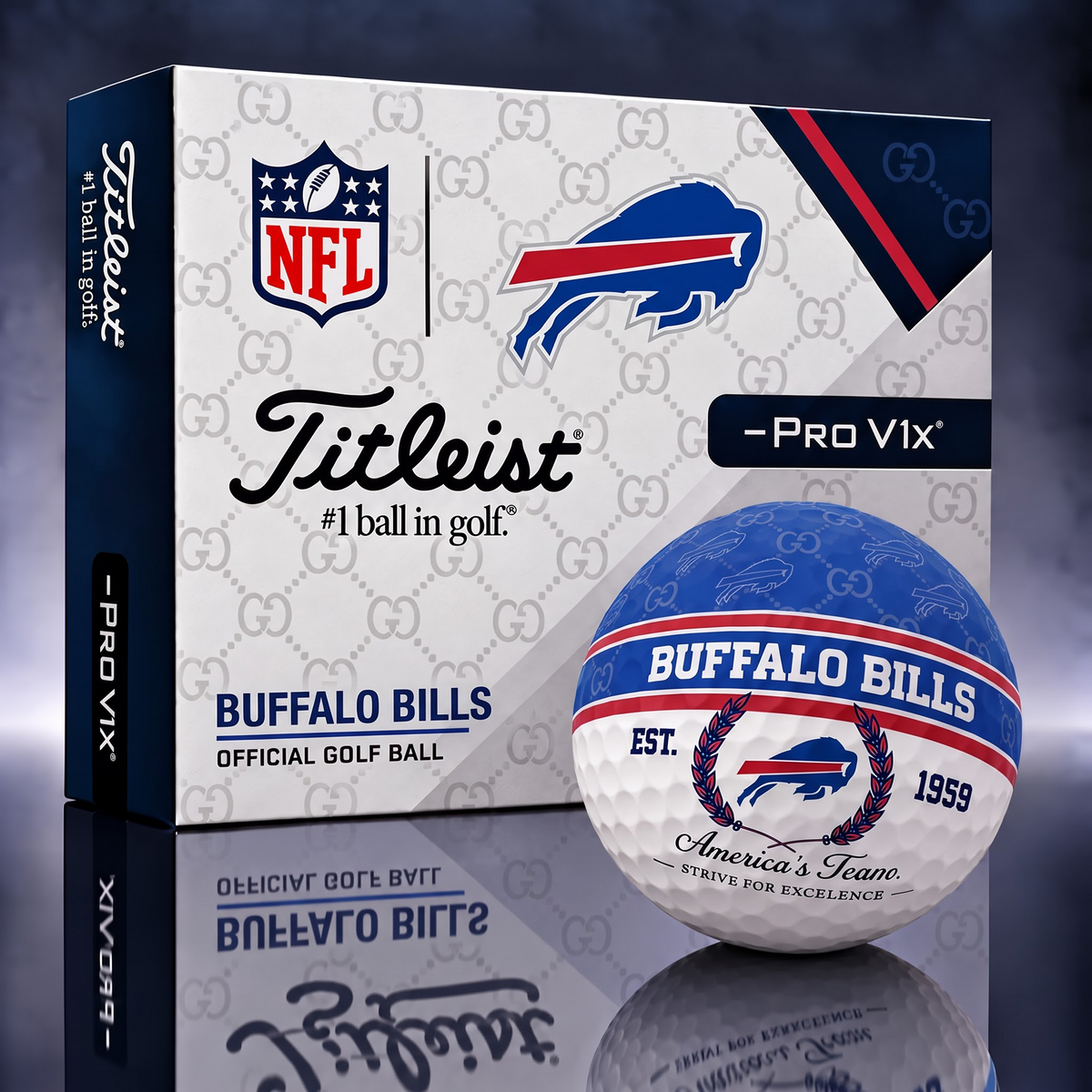 BUF X NFL Custom GC x Titleist Pro V1 Golf Balls Set