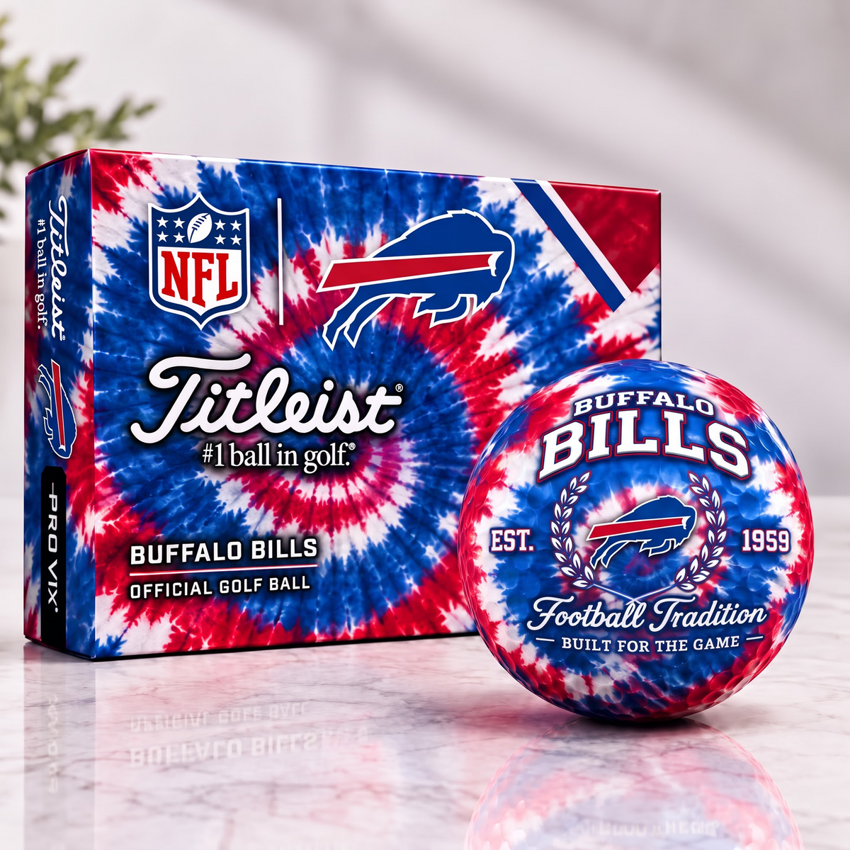 BUF X Tradition Tie Dye Golf Ball