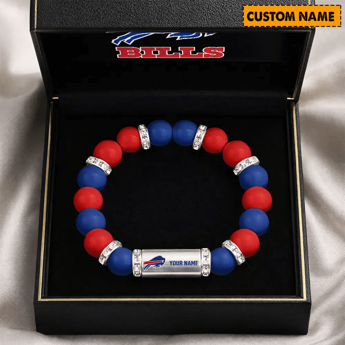 BUF x NFL Custom Name Handcrafted Lucky Energy Bracelet Gift For Fans