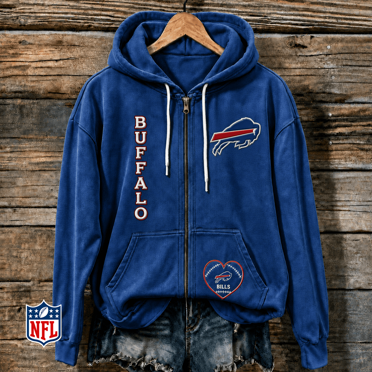BUF x NFL Full-Zip Fleece Hoodie