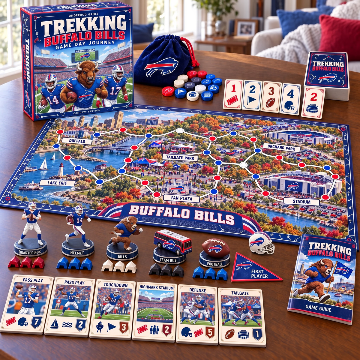 BUF x Premium NFL Trekking Adventure Board Game