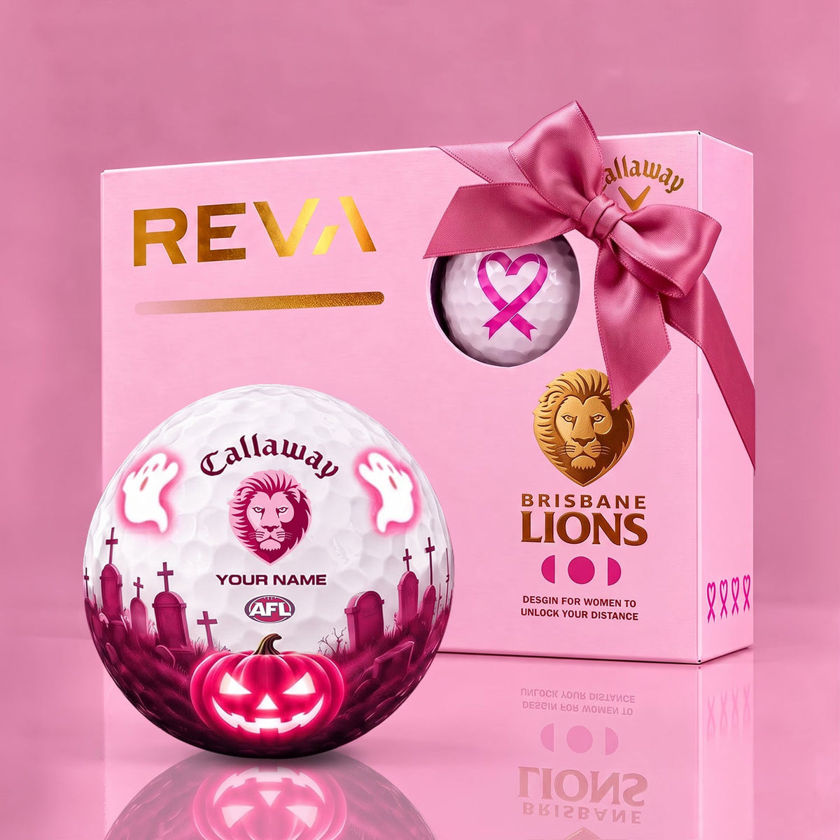 CALLAWAY REVA X SIGNATURE AFL BL LUXURY SPOOKY NIGHT PERSONALIZED GOLF BALL FOR WOMEN TOURNAMENT LIMITED EDITION
