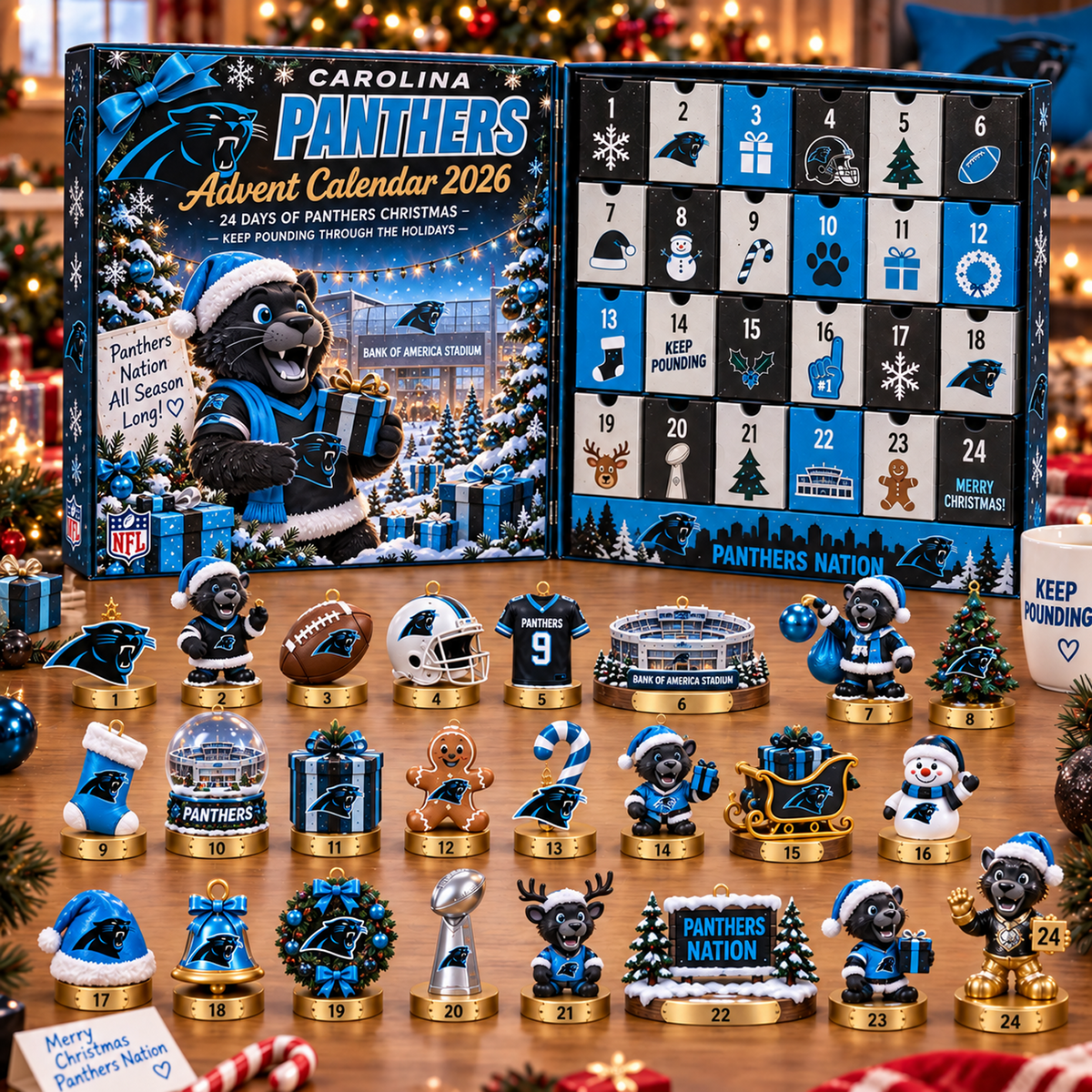 CAR x NFL Christmas Advent Calendar 2026 â€“ 24 Days of NFL Mascot & Holiday Collectibles