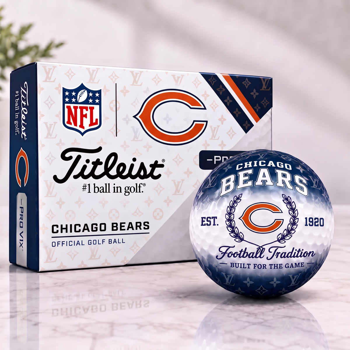 CB x NFL Custom LV x Titleist Pro V1 Golf Balls Set V2