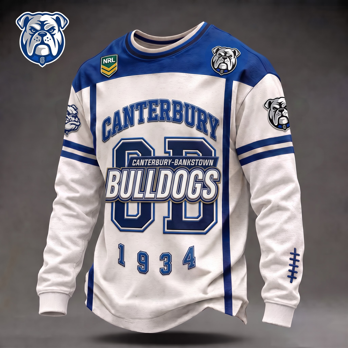 CBB x Custom 1-of-1 Personalized NRL Team Vintage Distressed Long Sleeve Shirt