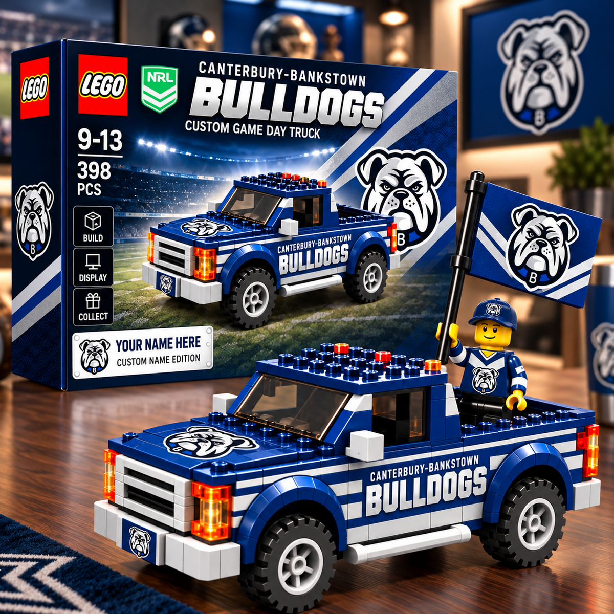 CBY x NRL Building Blocks Truck Toy Set V2