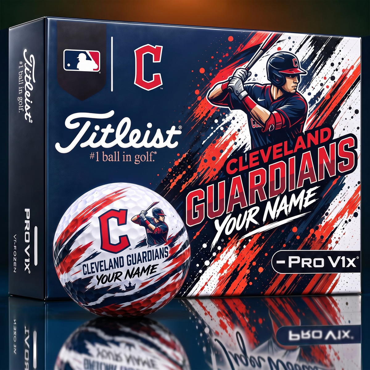 CG x Personalized MLB Titleist Pro V1x MLB Golf Balls
